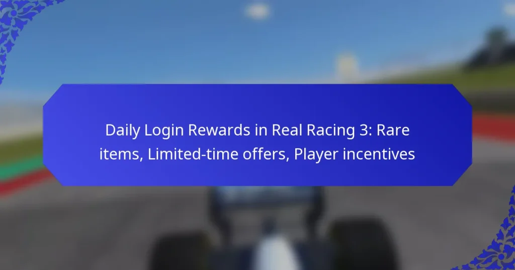 Daily Login Rewards in Real Racing 3: Rare items, Limited-time offers, Player incentives