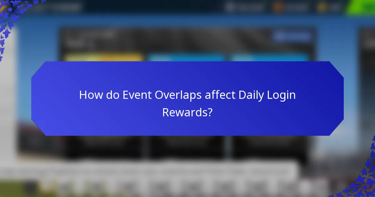 How do Event Overlaps affect Daily Login Rewards?
