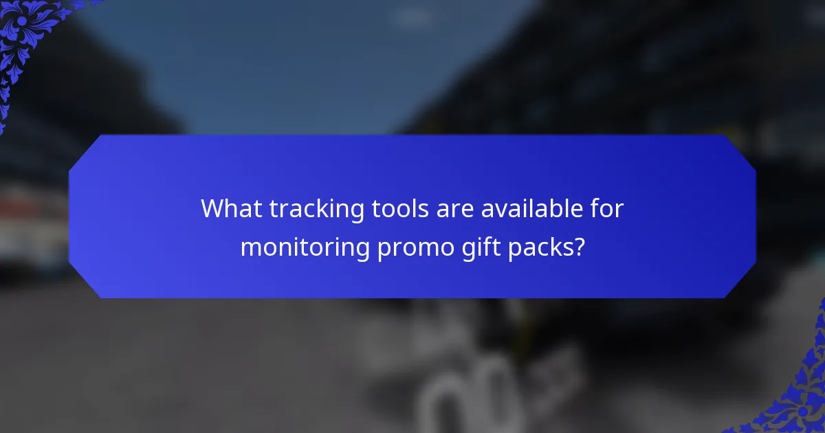 What tracking tools are available for monitoring promo gift packs?